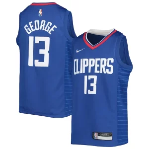 Prestigioso Attraente Paul George LA Clippers Nike Youth 2021/22 Diamond Swingman Jersey Icon Edition Royal  per i Fan Veri