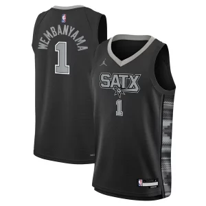 Delizioso Gorgeous Raffinato Victor Wembanyama San Antonio Spurs Jordan Brand Youth Swingman Jersey Statement Edition Black  per i Fan Veri