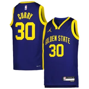 Versatile Prestigioso Stephen Curry Golden State Warriors Jordan Brand Youth Swingman Jersey Statement Edition Blue  per i Fan Veri