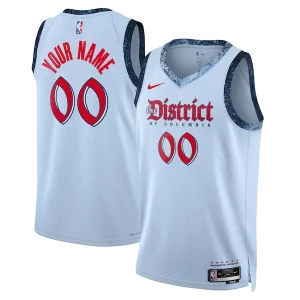 Elegante Magnifico Robusto Washington Wizards Nike Unisex 2024/25 Custom Swingman Jersey City Edition Powder Blue  per i Fan Veri