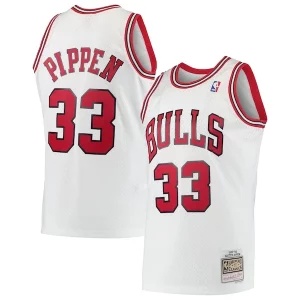 Duraturo Attraente Scottie Pippen Chicago Bulls Hardwood Classics Swingman Jersey White/Black  per i Fan Veri