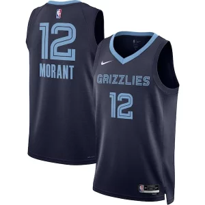 Comodo Attraente Ja Morant Memphis Grizzlies Nike Unisex Swingman Jersey Icon Edition Navy/White  per i Fan Veri