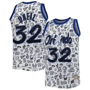 Classico Shaquille O'Neal Orlando Magic 1994/95 Hardwood Classics Doodle Swingman Jersey White  per i Fan Veri