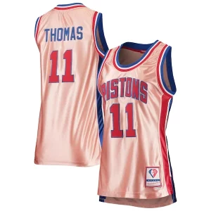 Sofisticato Comodo Isiah Thomas Detroit Pistons Women's 75th Anniversary Rose Gold 1982 Swingman Jersey Pink  per i Fan Veri