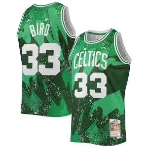 Trendy Splendido Larry Bird Boston Celtics Hardwood Classics 1985/86 Hyper Hoops Swingman Jersey Kelly Green  per i Fan Veri