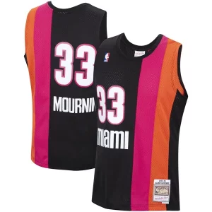 Moderno Raffinato Alonzo Mourning Miami Heat 2005/2006 Hardwood Classics Swingman Jersey Black  per i Fan Veri
