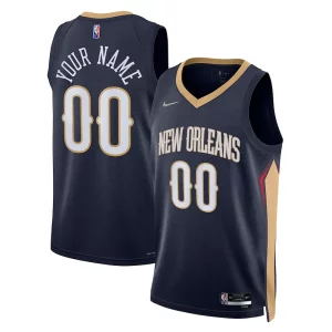 Stupendo New Orleans Pelicans Nike 2021/22 Diamond Swingman Custom Jersey Icon Edition Navy  per i Fan Veri