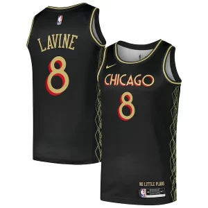 Delizioso Duraturo Zach LaVine Chicago Bulls Nike Swingman Player Jersey City Edition Black  per i Fan Veri