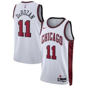 Accattivante DeMar DeRozan Chicago Bulls Nike Unisex 2022/23 Swingman Jersey City Edition White  per i Fan Veri