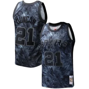 Bellissimo Incantevole Tim Duncan San Antonio Spurs Hardwood Classics 1998/99 Tie Dye Swingman Jersey Black  per i Fan Veri
