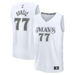 Magnifico Ottimo Delizioso Luka Dončić Dallas Mavericks Youth 2024/25 Fast Break Player Jersey City Edition White  per i Fan Veri