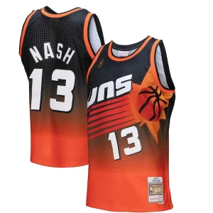 Duraturo Steve Nash Phoenix Suns 1996/97 Hardwood Classics Fadeaway Swingman Player Jersey Orange/Black  per i Fan Veri
