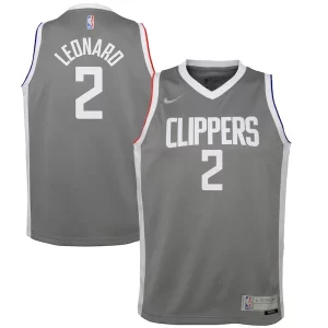 Eccezionale Bellissimo Delizioso Kawhi Leonard LA Clippers Nike Youth 2020/21 Swingman Player Jersey Gray Earned Edition  per i Fan Veri