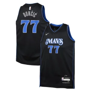Fantastico Moderno Luka Dončić Dallas Mavericks Nike Youth Swingman Replica Jersey City Edition Black  per i Fan Veri