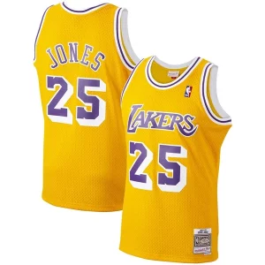 Robusto Ed Jones Los Angeles Lakers 1994/95 Hardwood Classics Swingman Jersey Gold  per i Fan Veri