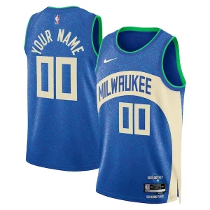 Attraente Cool Robusto Milwaukee Bucks Nike Unisex 2023/24 Custom Swingman Jersey Royal City Edition  per i Fan Veri