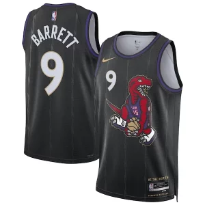 Trendy Fantastico Classico RJ Barrett Toronto Raptors Nike Unisex 2024/25 Swingman Player Jersey City Edition Black  per i Fan Veri