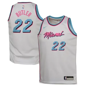 Duraturo Jimmy Butler Miami Heat Nike Youth 2024/25 Swingman Player Jersey City Edition White  per i Fan Veri
