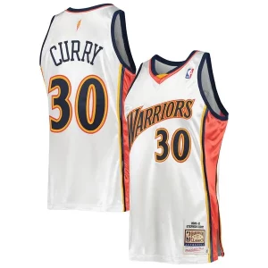 Elegante Duraturo Stephen Curry Golden State Warriors 2009/10 Hardwood Classics Authentic Jersey White  per i Fan Veri
